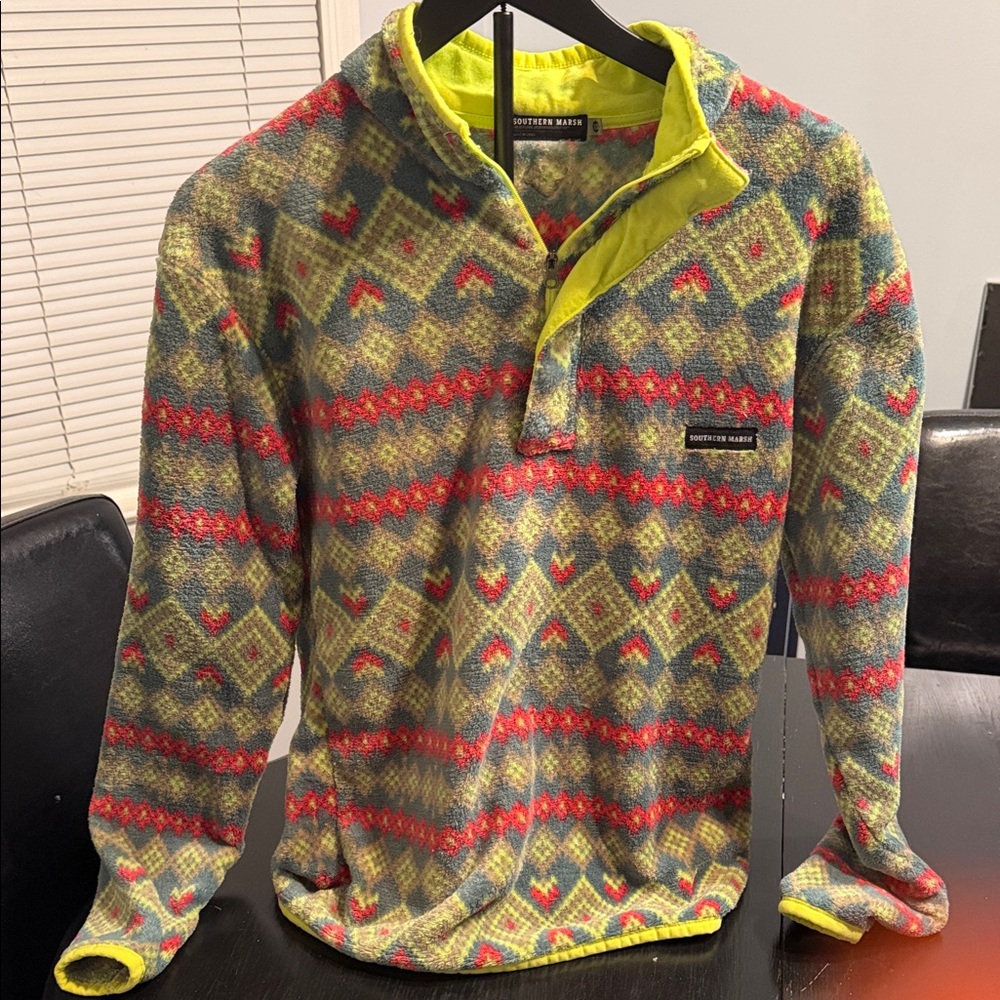 Southern Marsh Multicolor Patterned Pullover - image 1